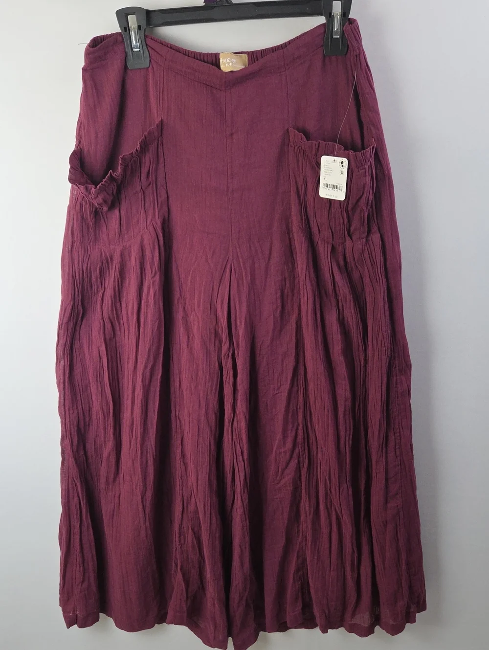 Free People Free-est Harlem Wide Leg Pull Up Pants Sz XL Boho Bohemian Euro Boho - Picture 1 of 13